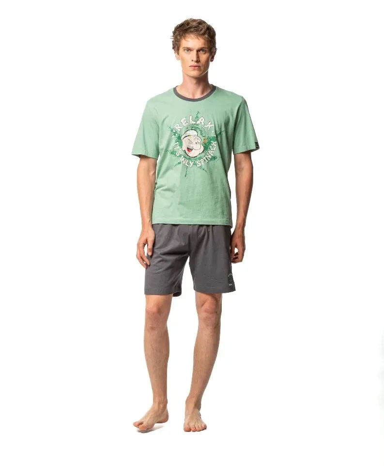 Egatex ( Soy ) Heren pyjama: Popeye, Korte mouw ( EGA.471 )