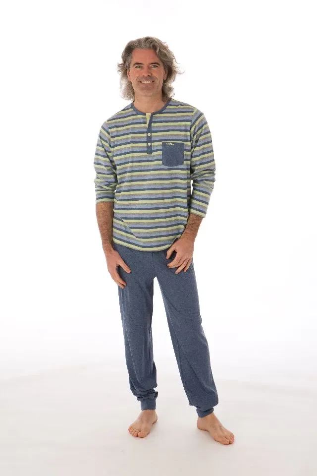 Perlina Heren pyjama: Clement, Gestreept ( LINA.79 )
