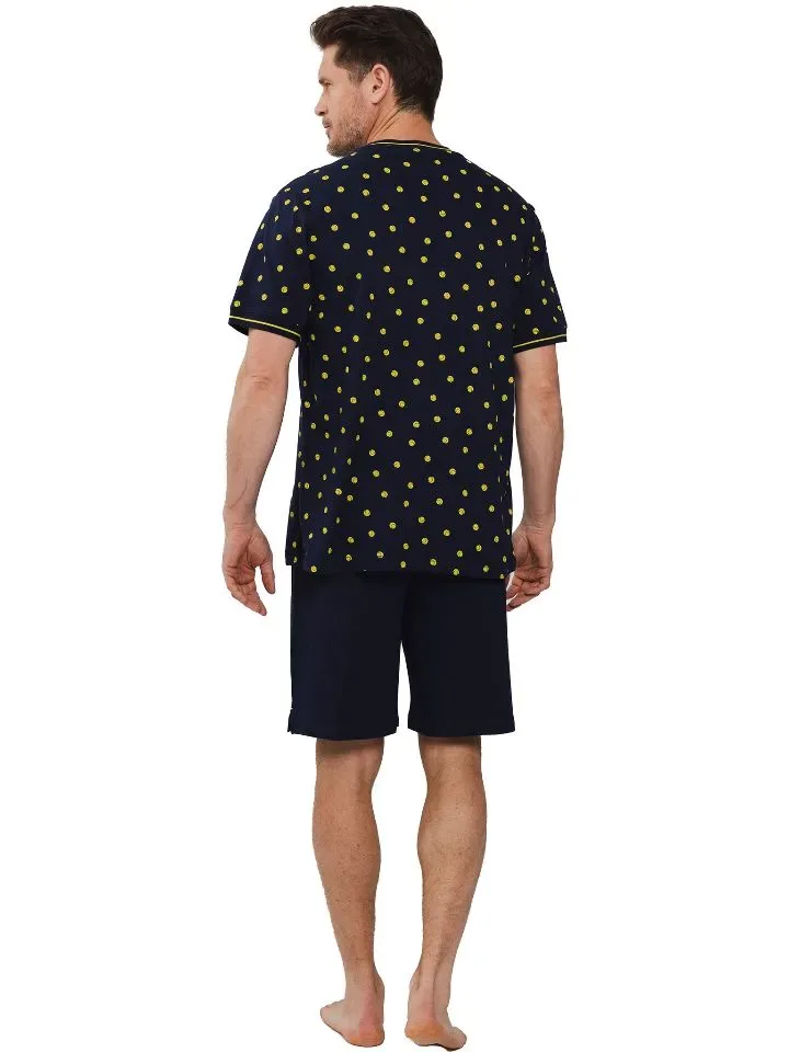 Pastunette Heren Pyjama: Tennis motief, V hals ( PAS.97 )