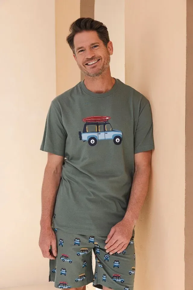 Pastunette Heren Pyjama: Jeep motief ( PAS.99 )