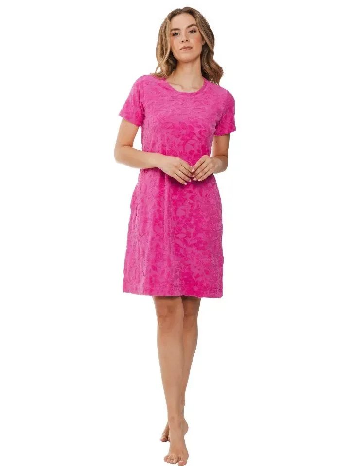 Pastunette Rebelle dames nachthemd: Zomer badstof, Pink ( PAS.100 )