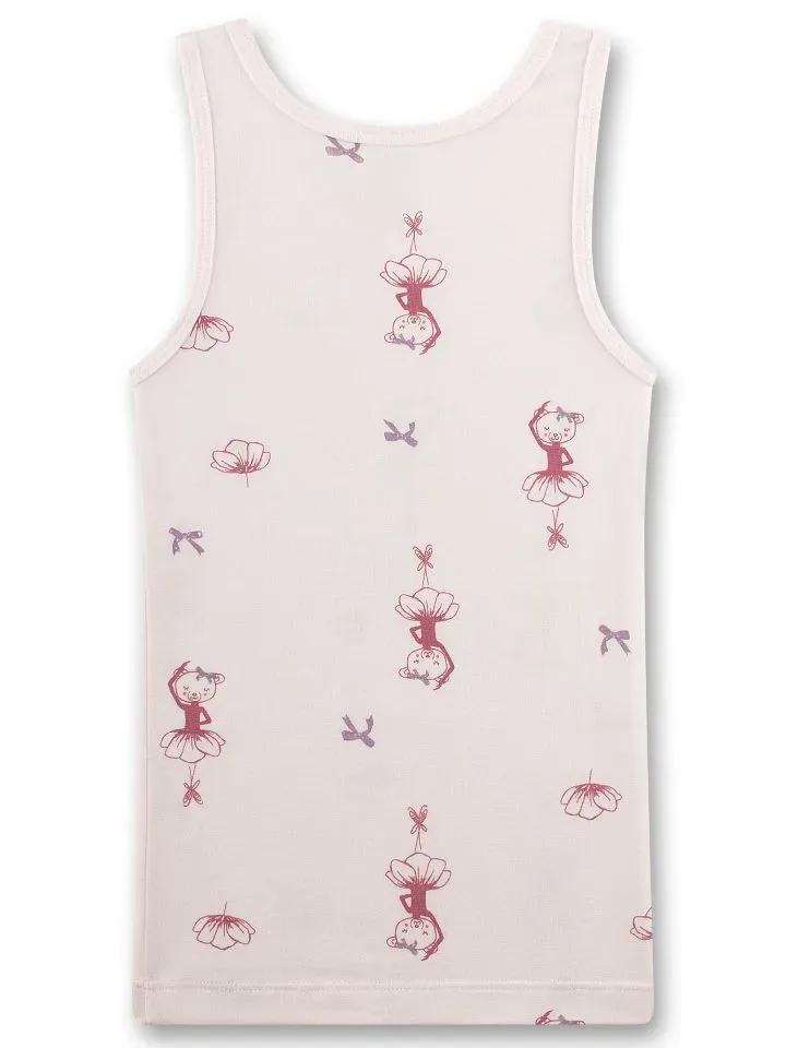 Sanetta meisjes singlet: Ballet beertje, modal / katoen ( SAN.149 )