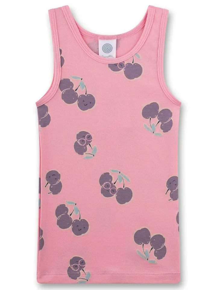 Sanetta meisjes Singlet: Kersen motief ( SAN.151 )