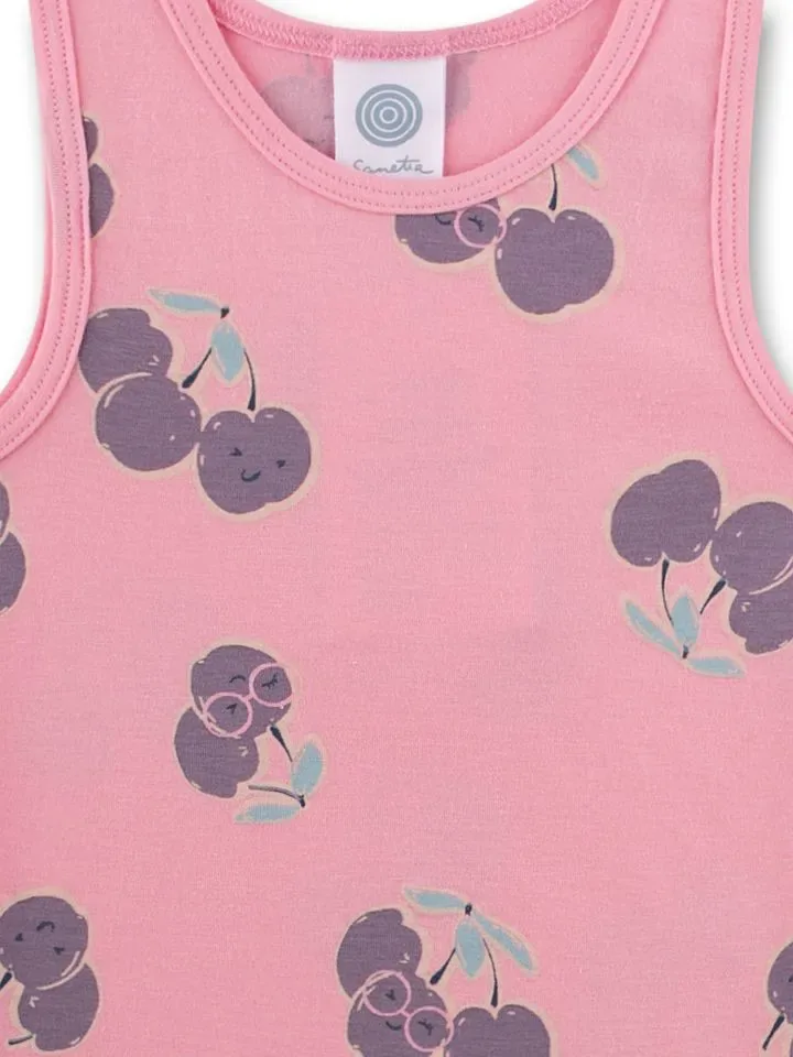 Sanetta meisjes Singlet: Kersen motief ( SAN.151 )