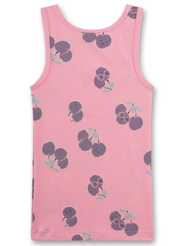 Sanetta meisjes Singlet: Kersen motief ( SAN.151 )
