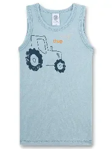 Sanetta Jongens Singlet: Tractor motief ( san.148 )
