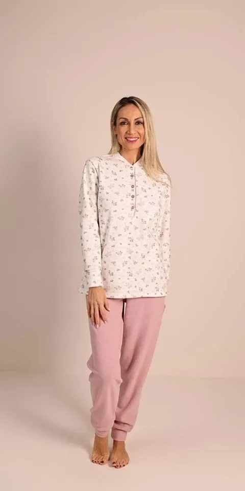 Gary Dames pyjama: Punto Milano ( warm ), Roze ( GARY.119 )