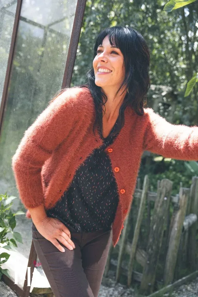 She Goes LaLa Dames Gilet met knopen: Georgia, Rust kleur ( SHE.5 )