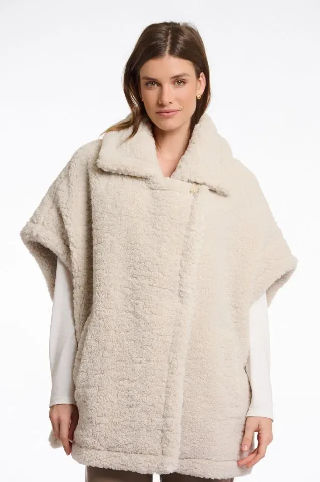 Rino & Pelle teddy jas: Luca, birch color, oversized ( RINO.78 )