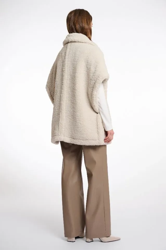 Rino & Pelle teddy jas: Luca, birch color, oversized ( RINO.78 )