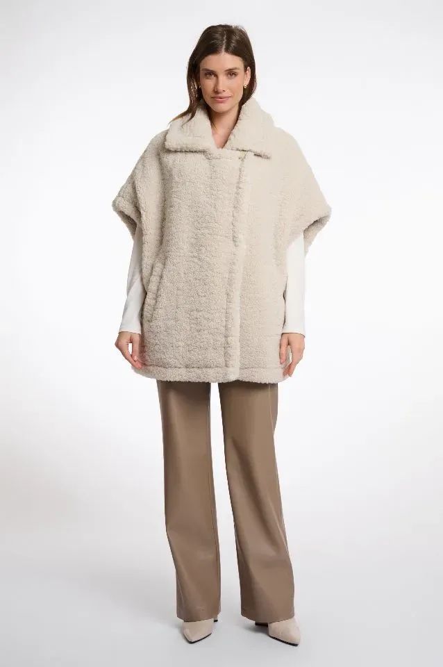 Rino & Pelle teddy jas: Luca, birch color, oversized ( RINO.78 )
