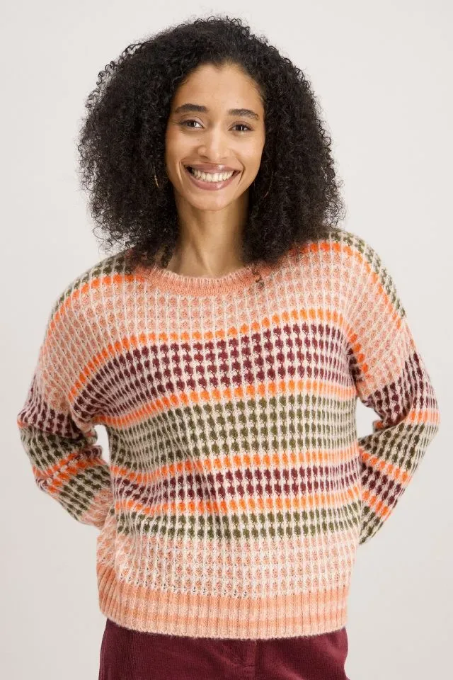 Signe Nature Pull: Los gebreid, strepen ( Signe.1321 )