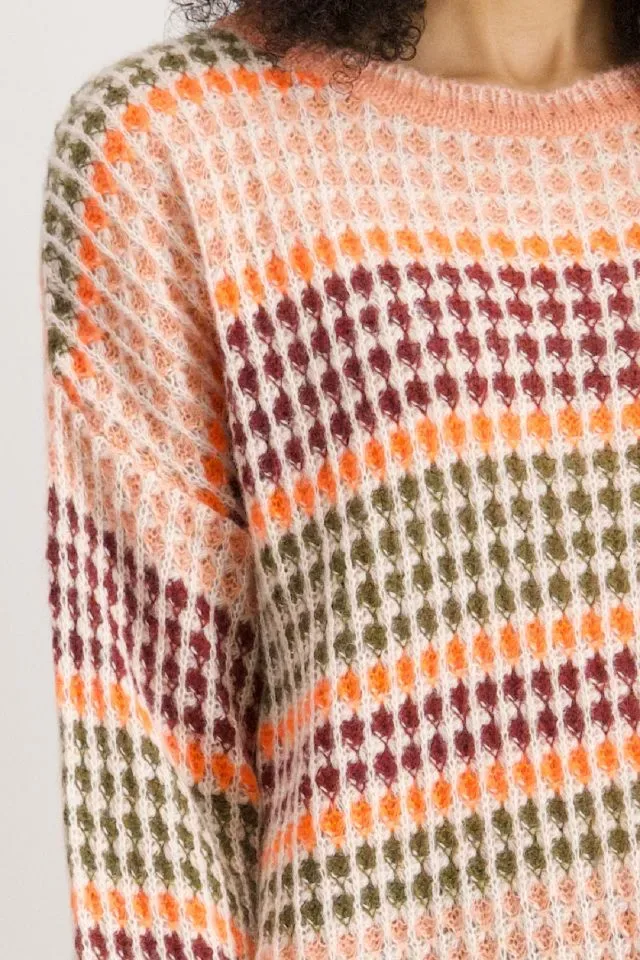 Signe Nature Pull: Los gebreid, strepen ( Signe.1321 )