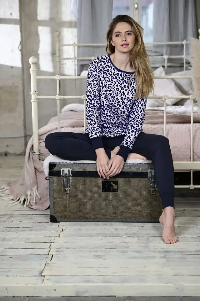 Ringella Bloomy Dames Pyjama: Donkerblauw ( RIN.579 )