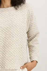 Signe Nature dames pull: Ecru lange mouw ( Signe.1336 )