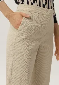 Frank Walder broek: Beige, ribfluweel, Anna ( WAL.70 )