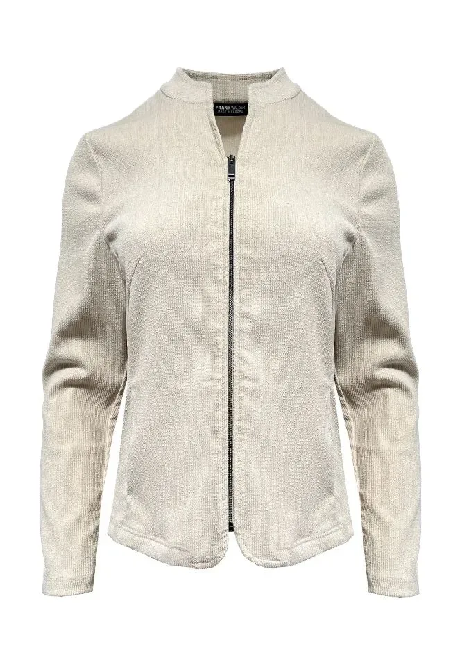 Frank Walder Vest: Beige, ribfluweel ( WAL.69 )