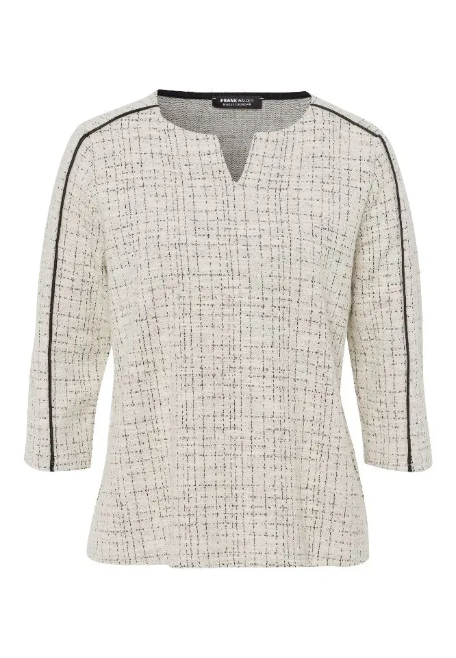 Frank Walder  Dames Pull: Ecru Zwart ( WAL.80 )