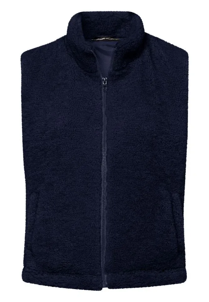 Frank Walder  Dames Bodywarmer, schapenvel, blauw ( WAL.82 )