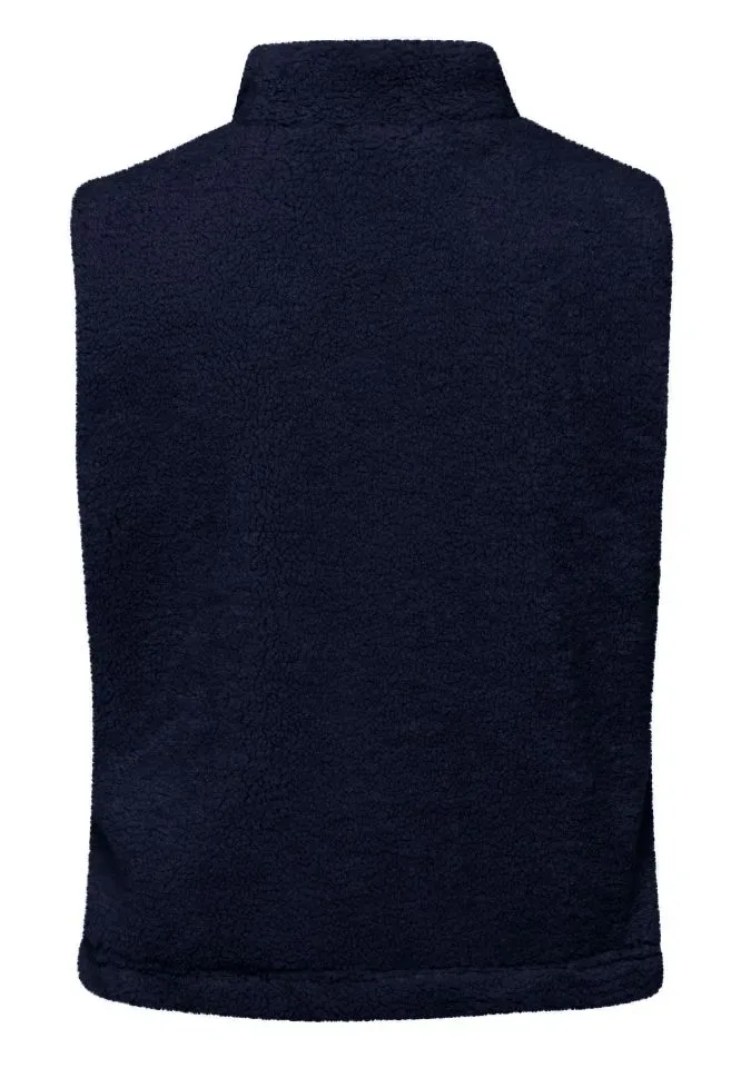 Frank Walder  Dames Bodywarmer, schapenvel, blauw ( WAL.82 )