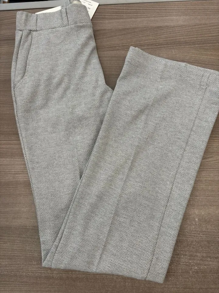 Para Mi Dames Broek: Hannah Elastic, Knitted Jacquar, Herringbone Light Grey, L32 ( PARA.376 )