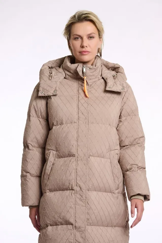 Rino & Pelle winterjas: Zestte, Toffee kleur, lang model ( RINO.86 )