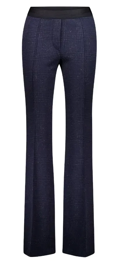 Gardeur Dames broek: Zaria, Blauw gespikkels ( Wollen look en feeling ) ( GAR.22 )