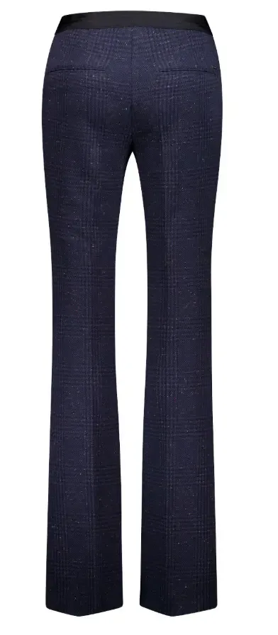 Gardeur Dames broek: Zaria, Blauw gespikkels ( Wollen look en feeling ) ( GAR.22 )