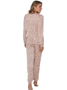 Pastunette Pyjama Dames: Rebelle, Beige, super zacht en warm ( PAS.111 )