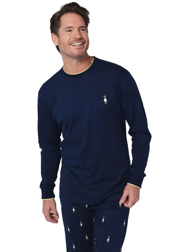 Pastunette Heren pyjama: Blauw, eendjes motief ( PAS.115 )