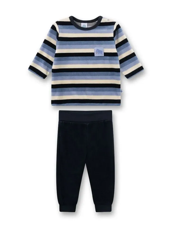 Sanetta Pyjama Jongens: Blauw gestreept, vanaf 18 maand ( SAN.161 )
