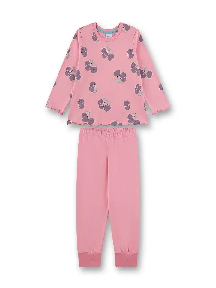 Sanetta Meisjes Pyjama: Roze, kersen, Katoen ( SAN.162 )