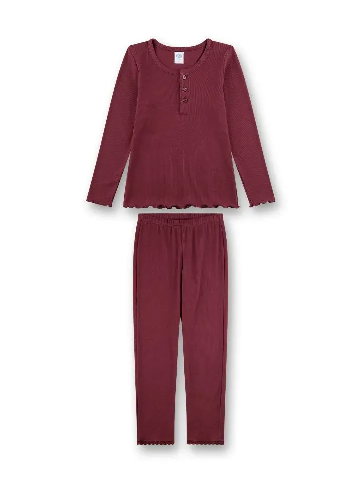 Sanetta Pyjama Meisjes: Bordeaux ( SAN.167 )