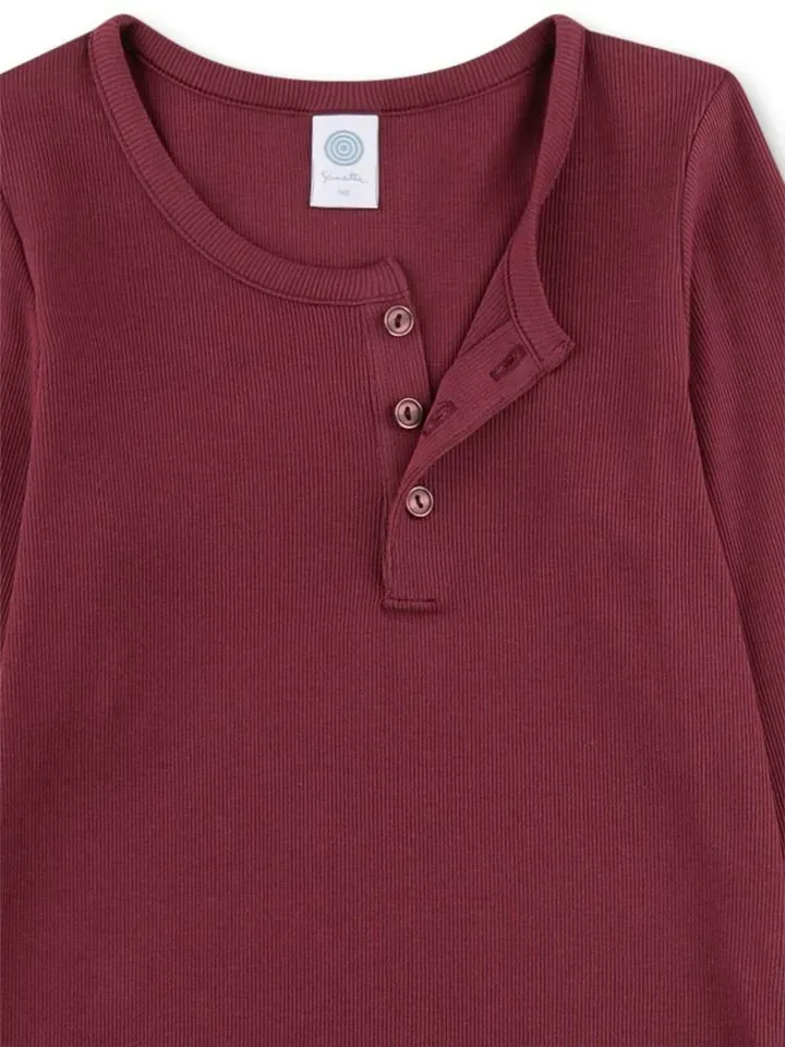 Sanetta Pyjama Meisjes: Bordeaux ( SAN.167 )