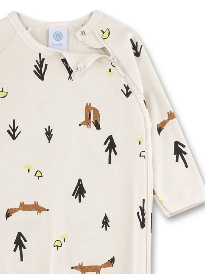 Sanetta Romper pyjama Baby's: Beige, Vosjes motief ( SAN.170 )