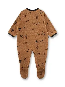 Sanetta Romper pyjama Baby's: Camel, Vosjes motief, Badstof ( SAN.171 )