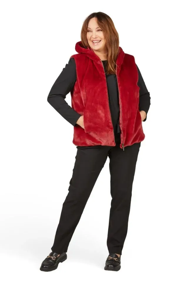 Mona Lisa Bodywarmer: Bordeaux, Duitse Maten ( MONA.169 )