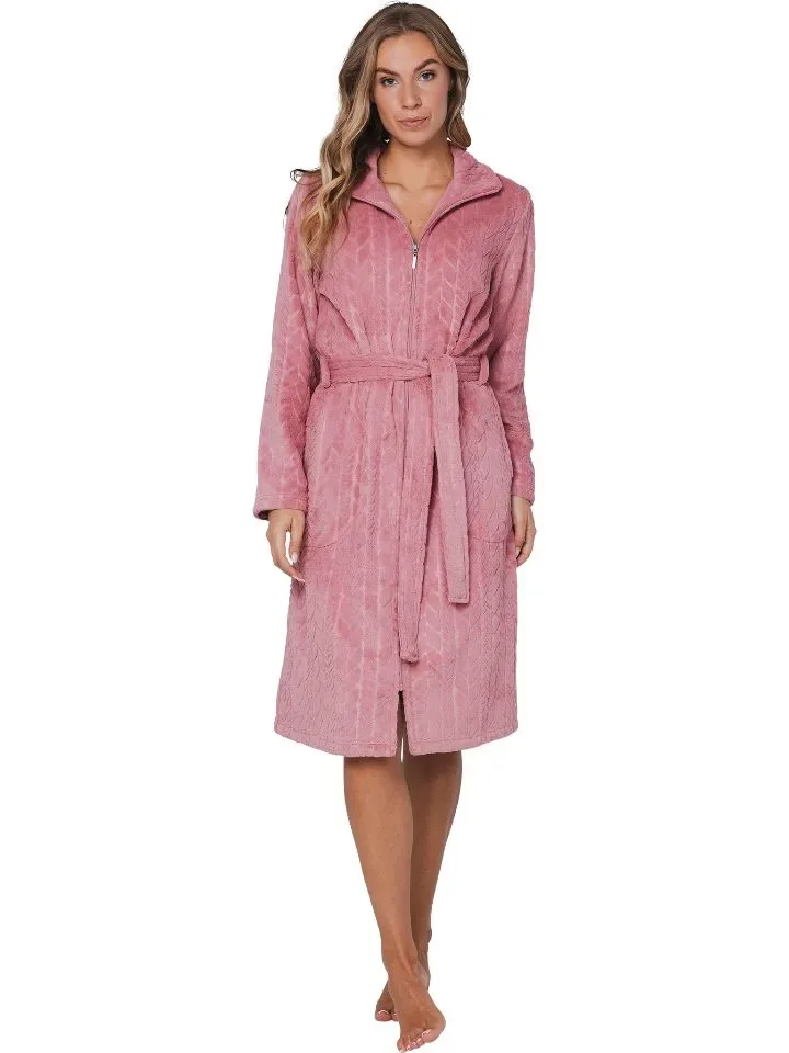 Pastunette Kamerjas met rits: Roze, ultrazacht, 110cm ( PAS.116 )