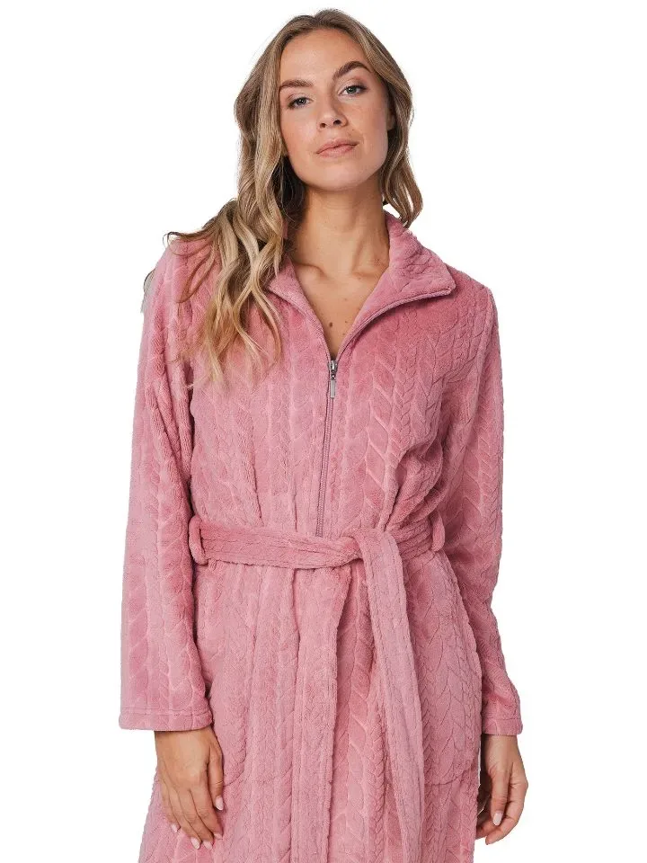 Pastunette Kamerjas met rits: Roze, ultrazacht, 110cm ( PAS.116 )