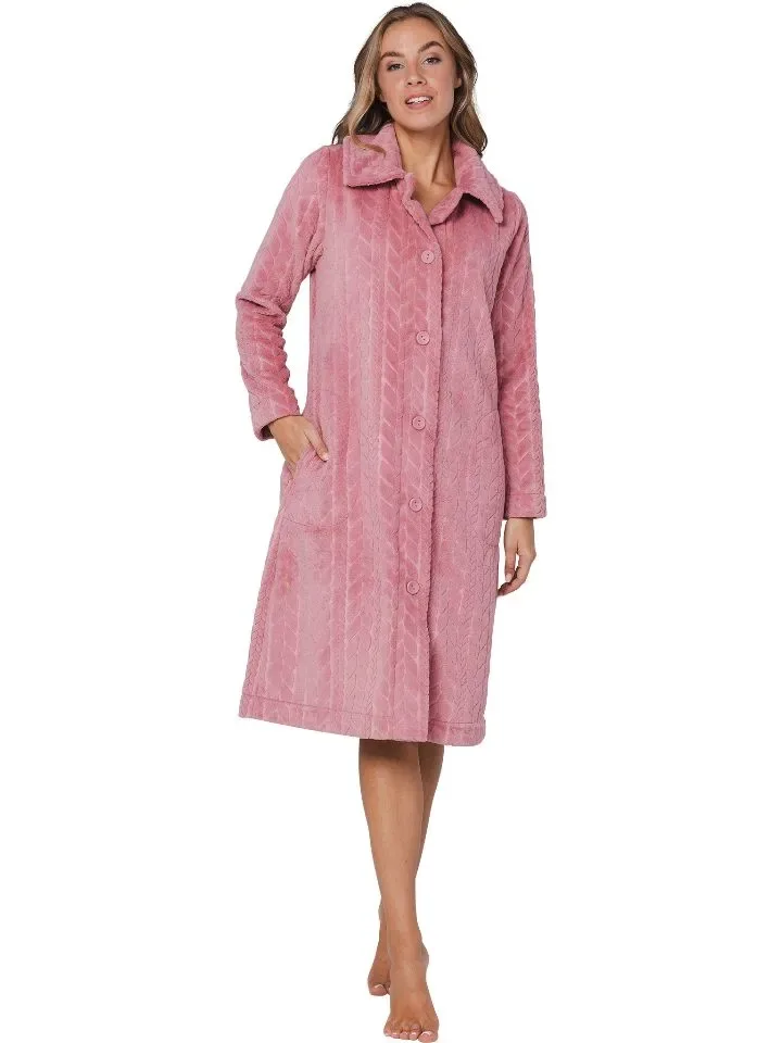 Pastunette Kamerjas met knopne: Roze, ultrazacht, 110cm ( PAS.117 )