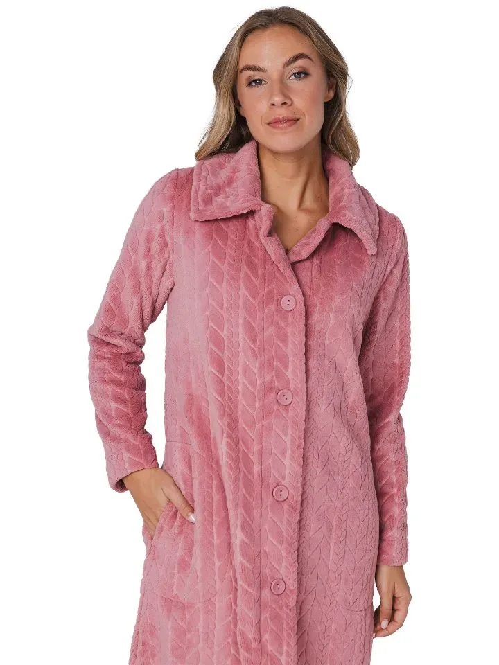 Pastunette Kamerjas met knopne: Roze, ultrazacht, 110cm ( PAS.117 )