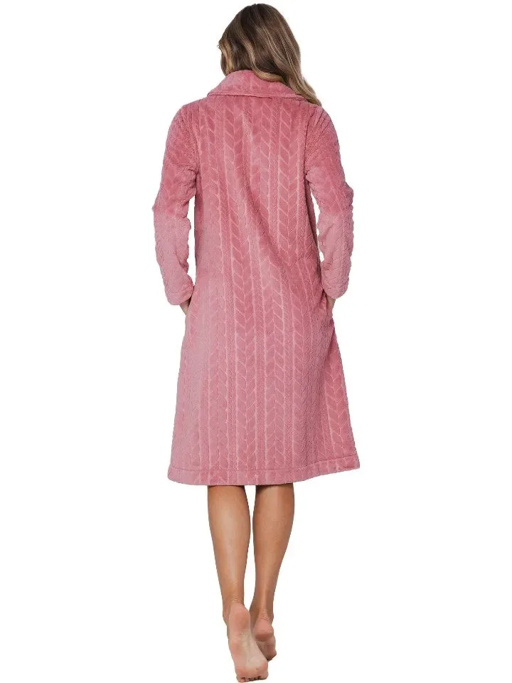 Pastunette Kamerjas met knopne: Roze, ultrazacht, 110cm ( PAS.117 )