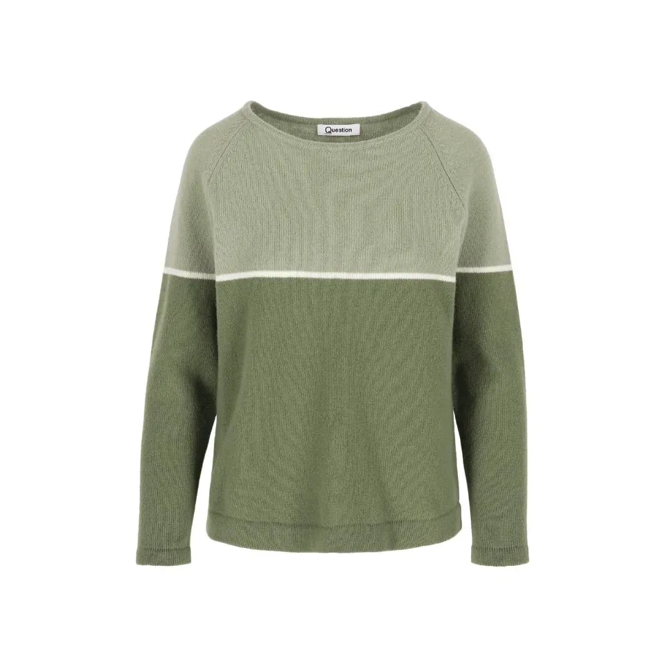 Punto Dames pull: Groen / ecru ( ONE.58 )