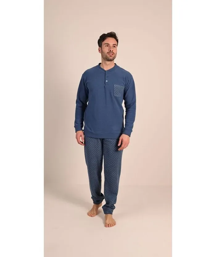 Gary Punto Milano Pyjama Heren: Blauw ( GARY.121 )