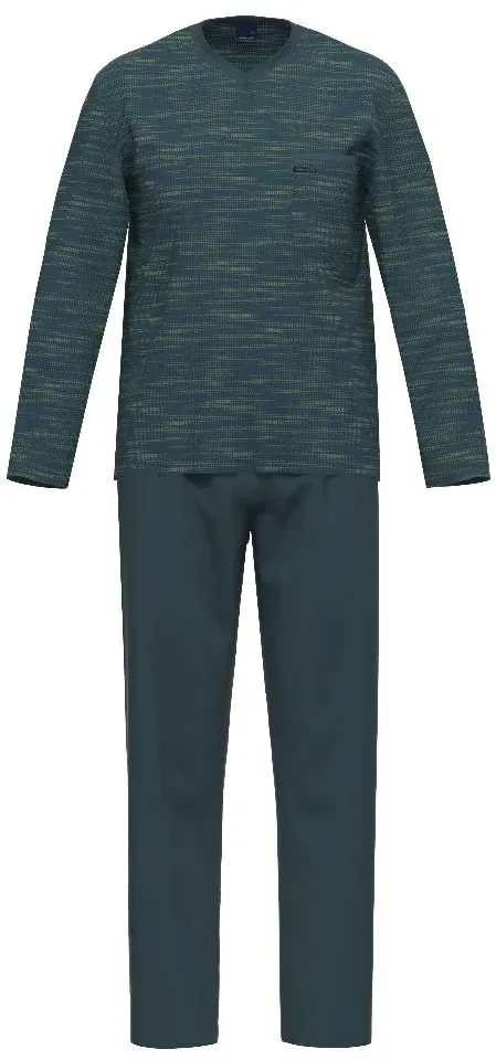 Ammann Heren Pyjama: Blauw, V hals ( AMM.668 )