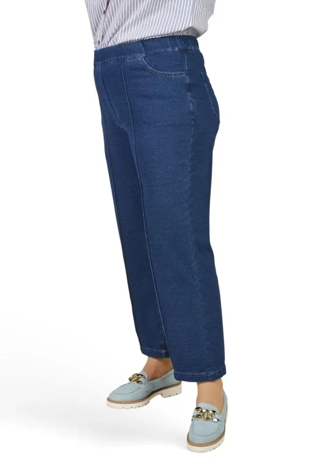 Mona Lisa Jeans Broek: Blauw, Elastiek in de lenden ( MONA.176 )