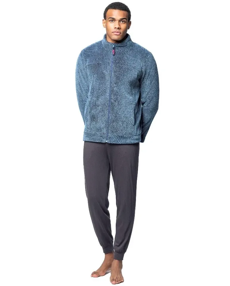 Egatex ( Soy ) Kamerjas Heren: Winter, Blauw, zeer warm, kort met rits ( EGA.492 )