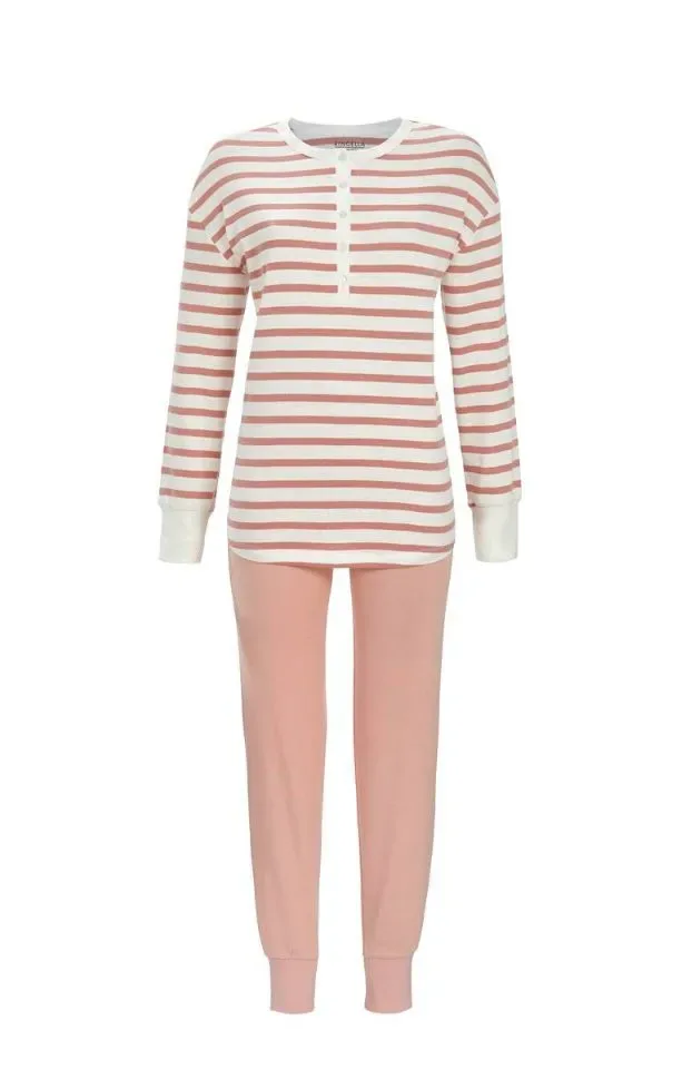 Ringella Dames pyjama: Peach, gestreept ( RIN.590 )