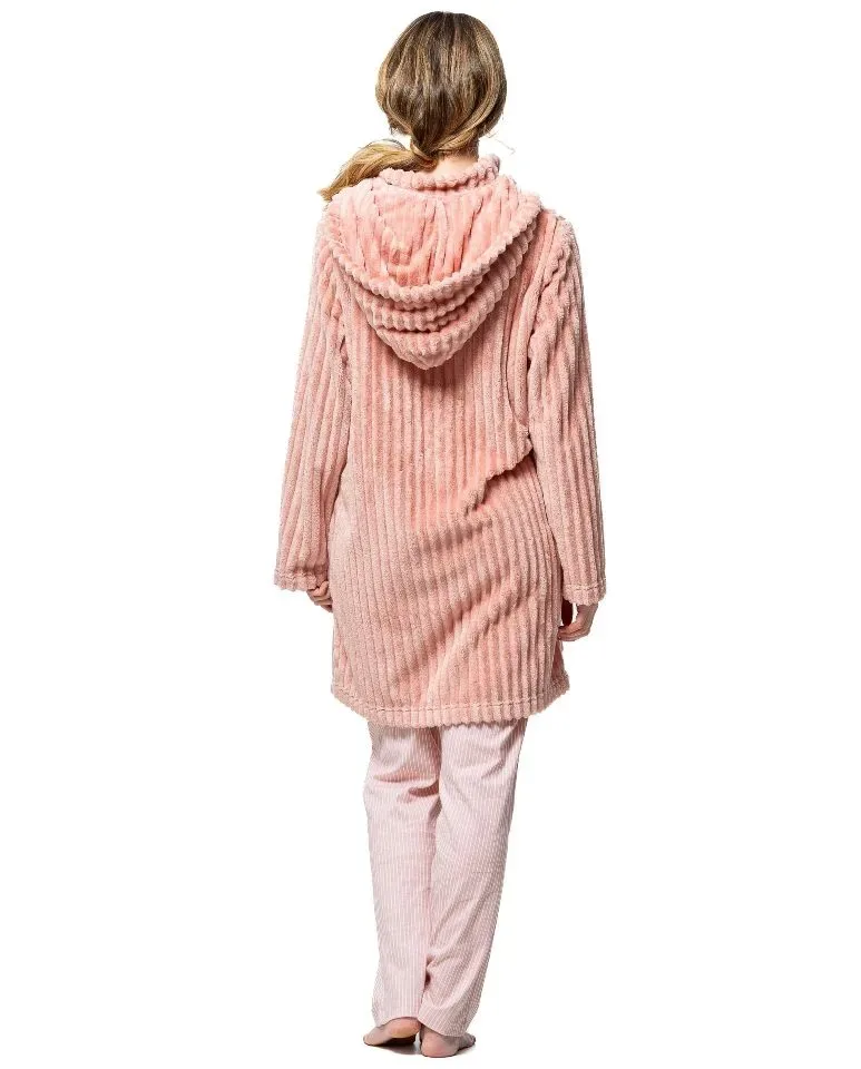 Egatex kamerjas Dames: Peach kleur, Met rits ( EGA.496 )