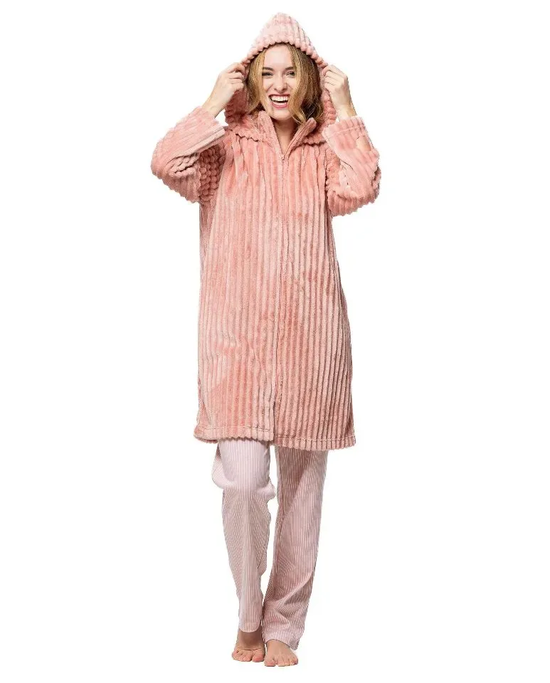 Egatex kamerjas Dames: Peach kleur, Met rits ( EGA.496 )